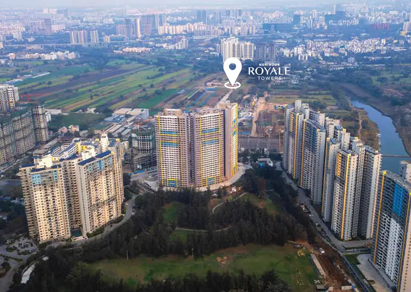 Kohinoor Royal Tower Connectivity Wakad Metro